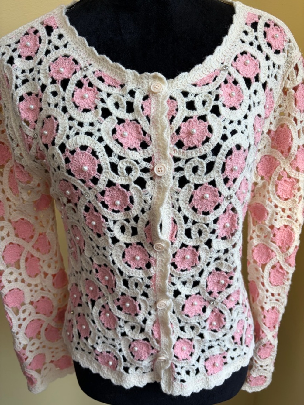 New Crochet Button Down Sweater